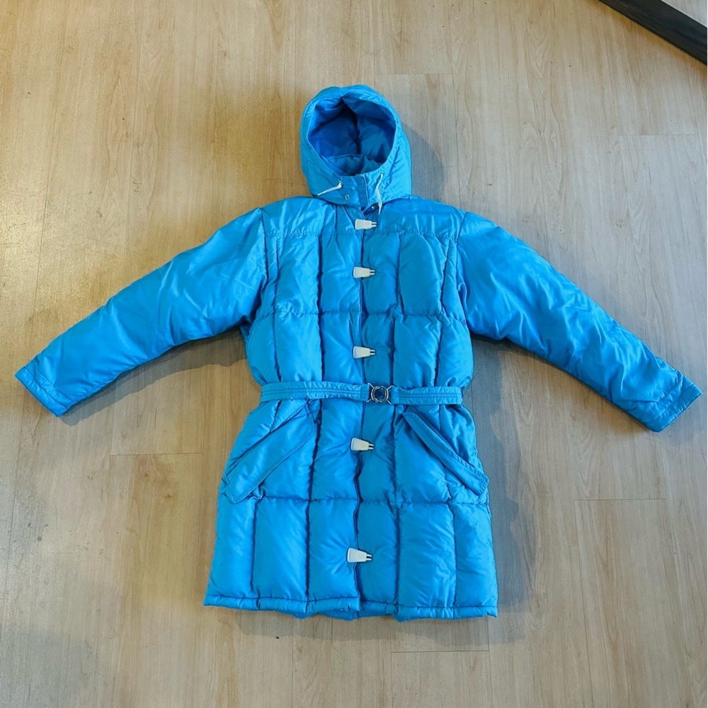 Vintage 80s Gerry Blue Down Fill Puffer Parka Ski Winter Outdoor Made in USA